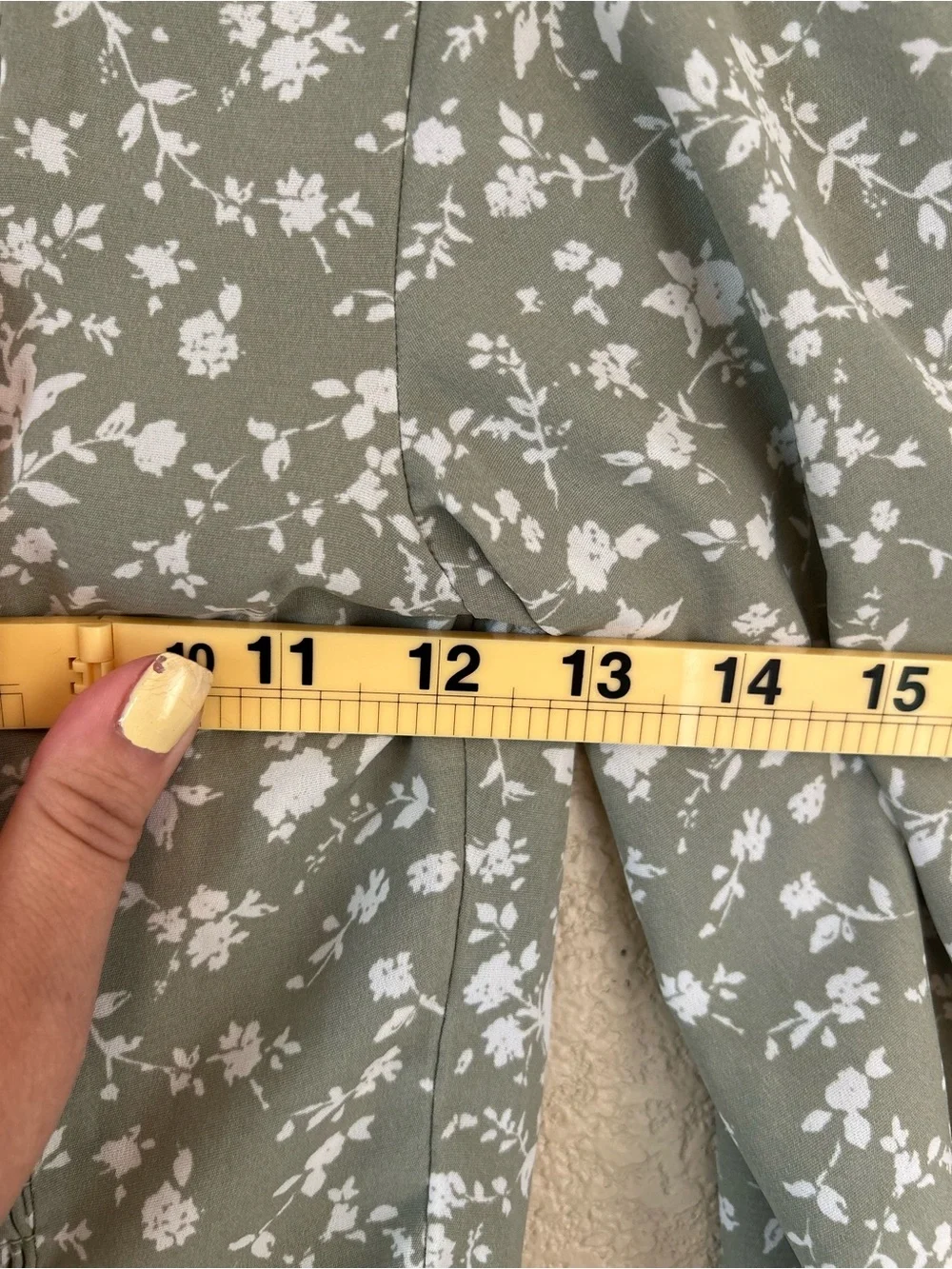 Abercrombie and Fitch Floral Sage Milkmaid Top XXS Ruched Cottagecore Fairy